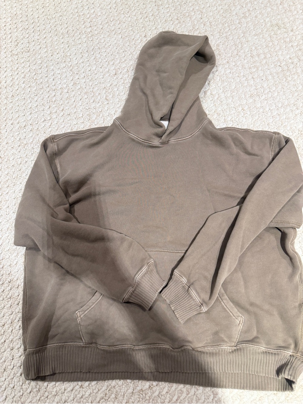 Relaxed Pullover Hoodie in Taupe